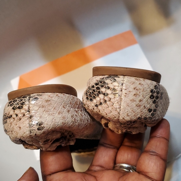 Tory Burch Reva Python skin leather Flats - Picture 8 of 16